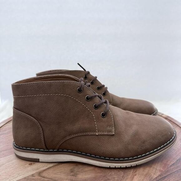 Steve Madden Kid's Boy's Brown Chukka Boots Casual Comfort Lace Up Synthetic - Picture 1 of 9